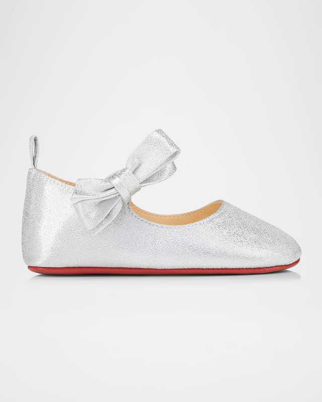 Girl's Lou Babe Shimmer Bow Ballerina Shoes, Baby